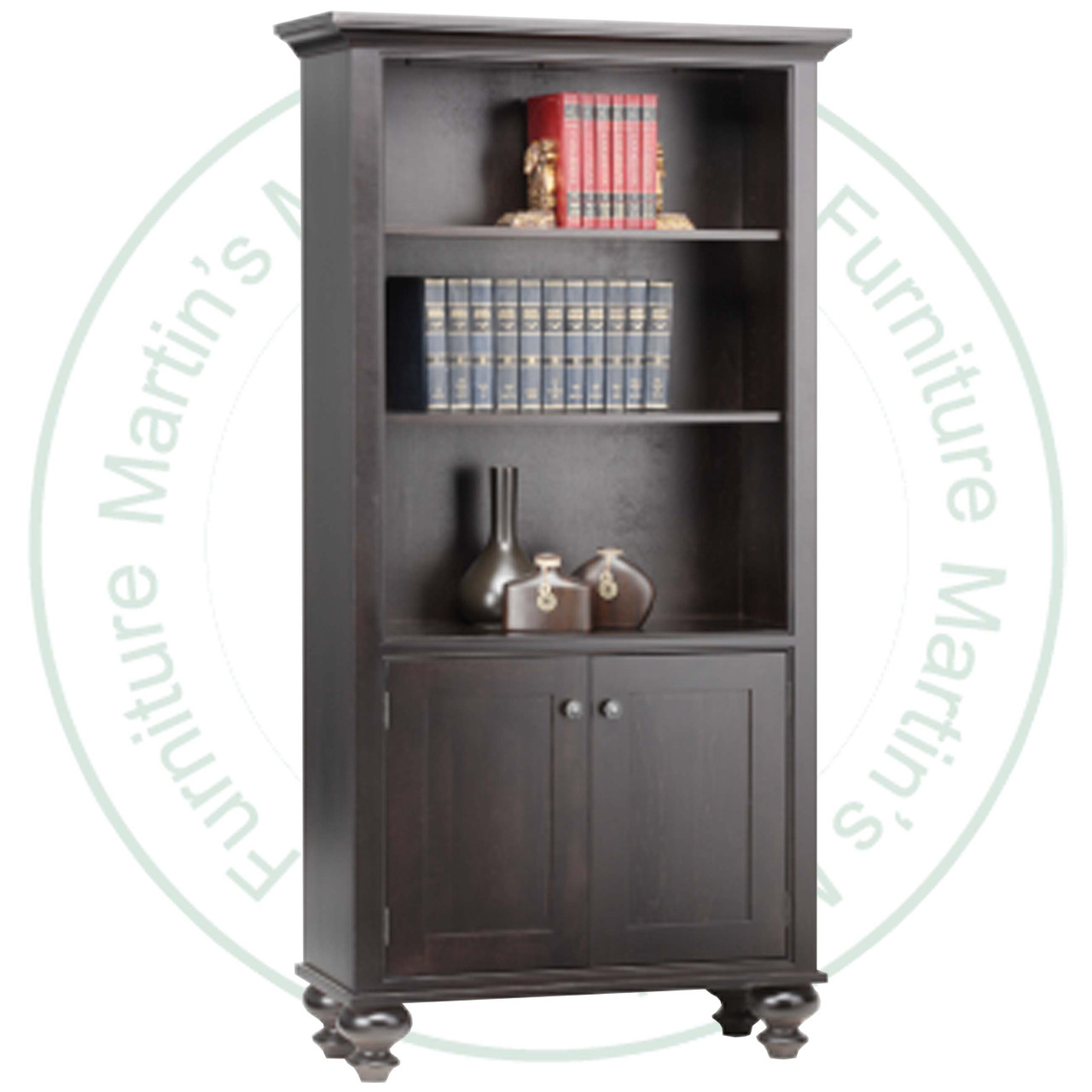 Pine Georgetown 2 Door Bookcase 16'' Deep x 41'' Wide x 80'' High