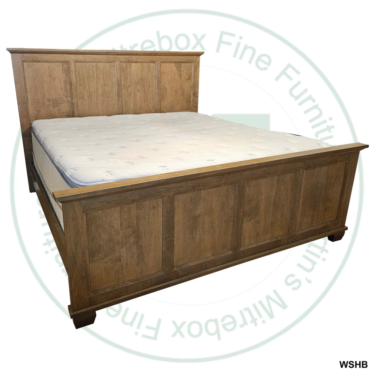 Pine Algonquin King Bed With Low Footboard