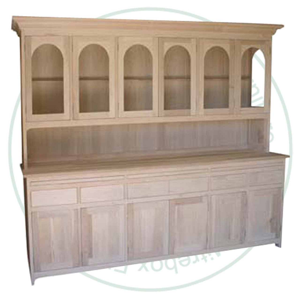 Oak Budapest Hutch And Buffet 104''W x 83''H x 18''D