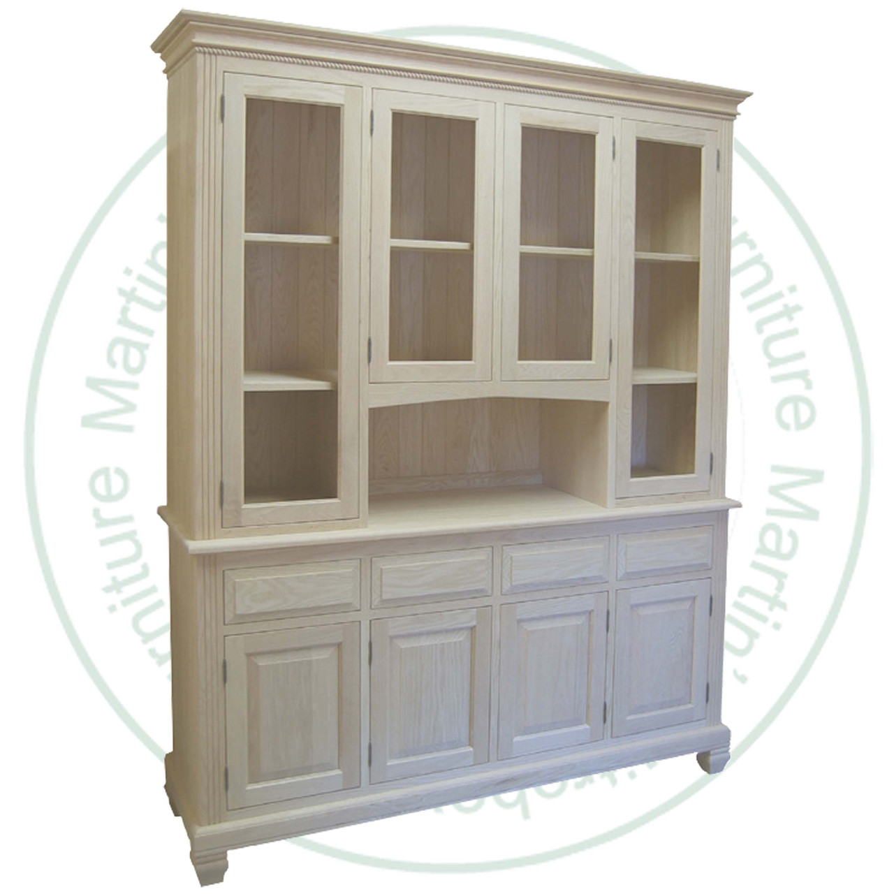 Oak Florentine Hutch And Buffet. 72''W x 83''H x 18''D