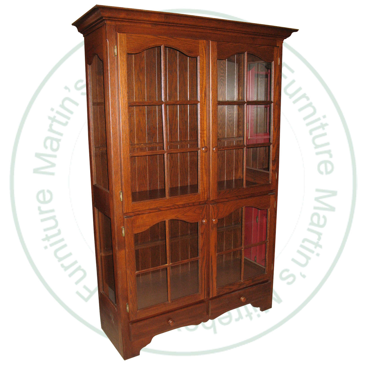 Oak Old Country Curio 48''W x 80''H x 16''D