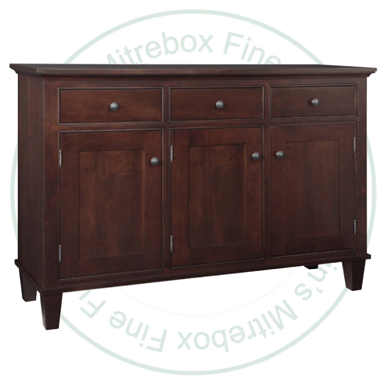 Oak Georgetown Sideboard 19.5'' Deep x 61.5'' Wide x 42'' High With 3 Wood Doors And 3 Drawers