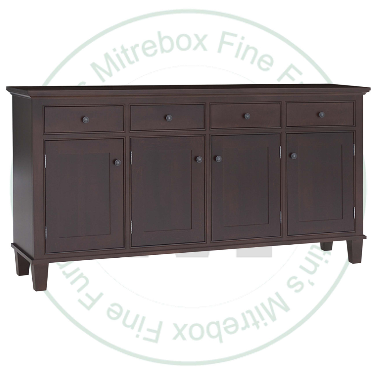 Oak Georgetown Sideboard 19.5'' Deep x 80'' Wide x 42'' High With 4 Wood Doors And 4 Drawers