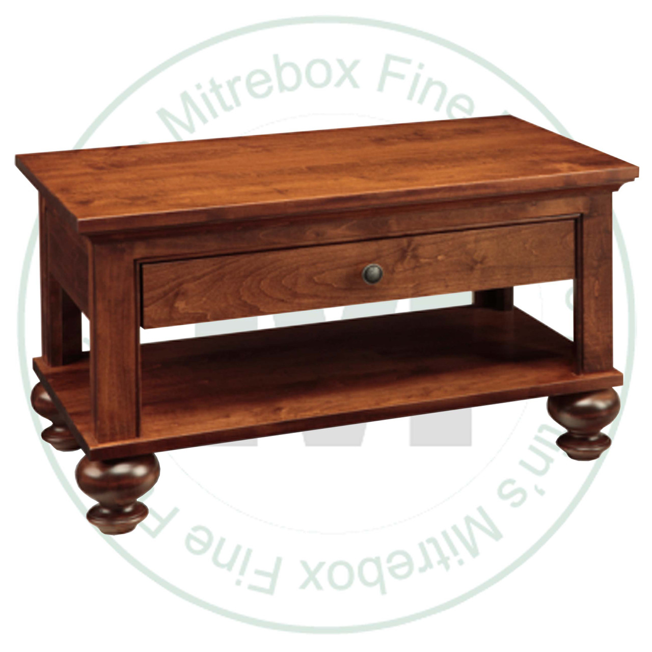 Oak Georgetown Condo Coffee Table 21'' Deep x 35'' Wide x 20'' High With 1 Drawer