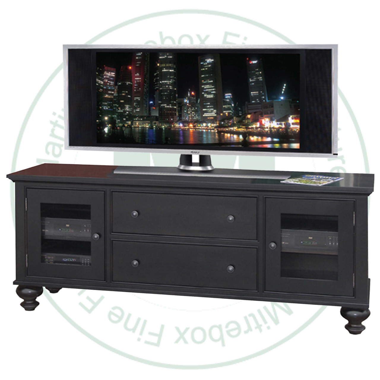 Oak Georgetown HDTV Cabinet 19.5'' Deep x 72.5'' Wide x 30'' High