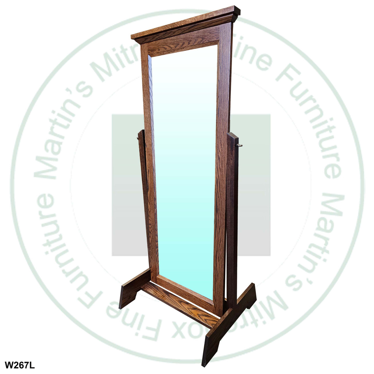 Oak Algonquin Cheval Mirror