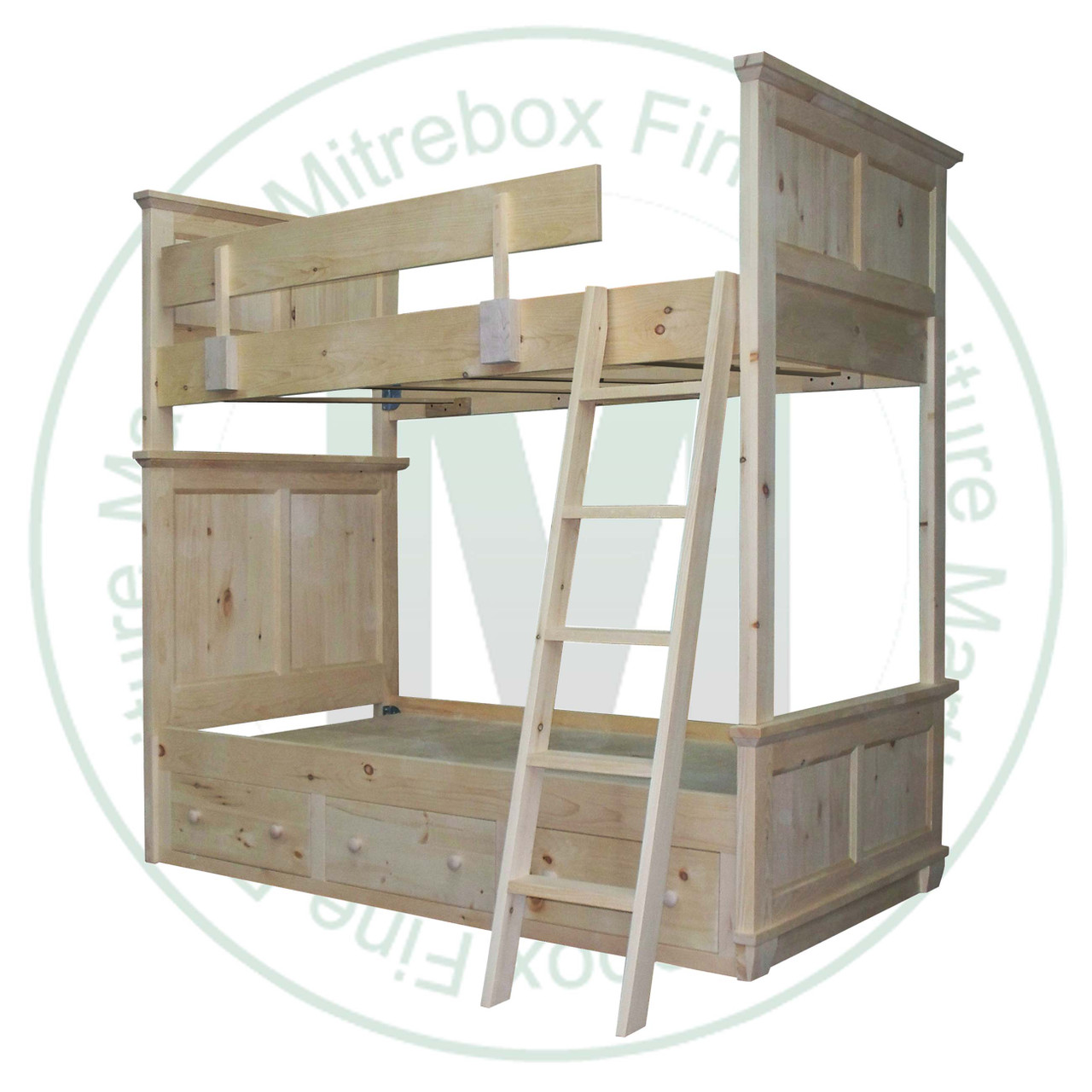 Oak Algonquin Single Over Single Bunk Bed