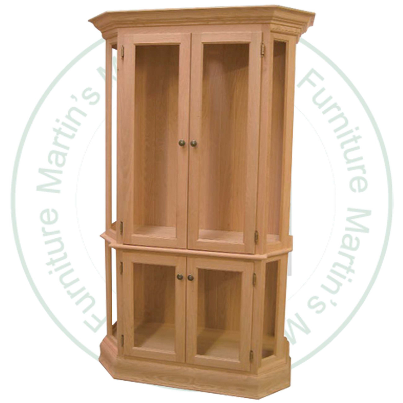 Wormy Maple Heritage Curio 46''W x 79''H x 19''D