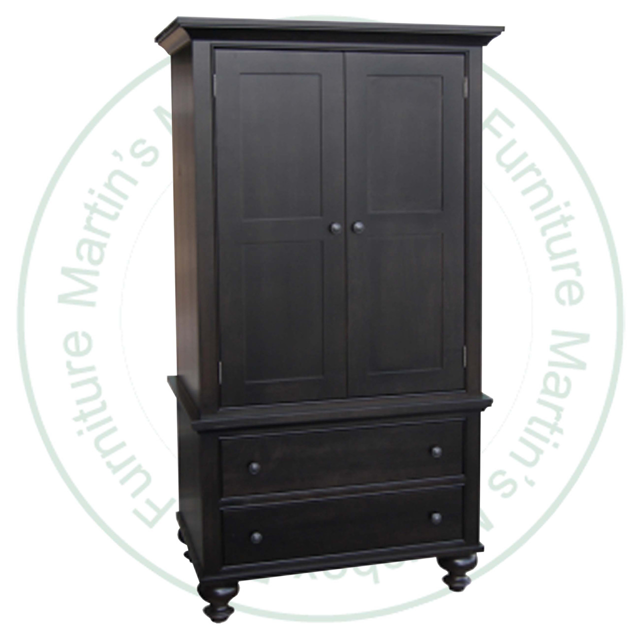 Wormy Maple Georgetown 2 Piece Armoire