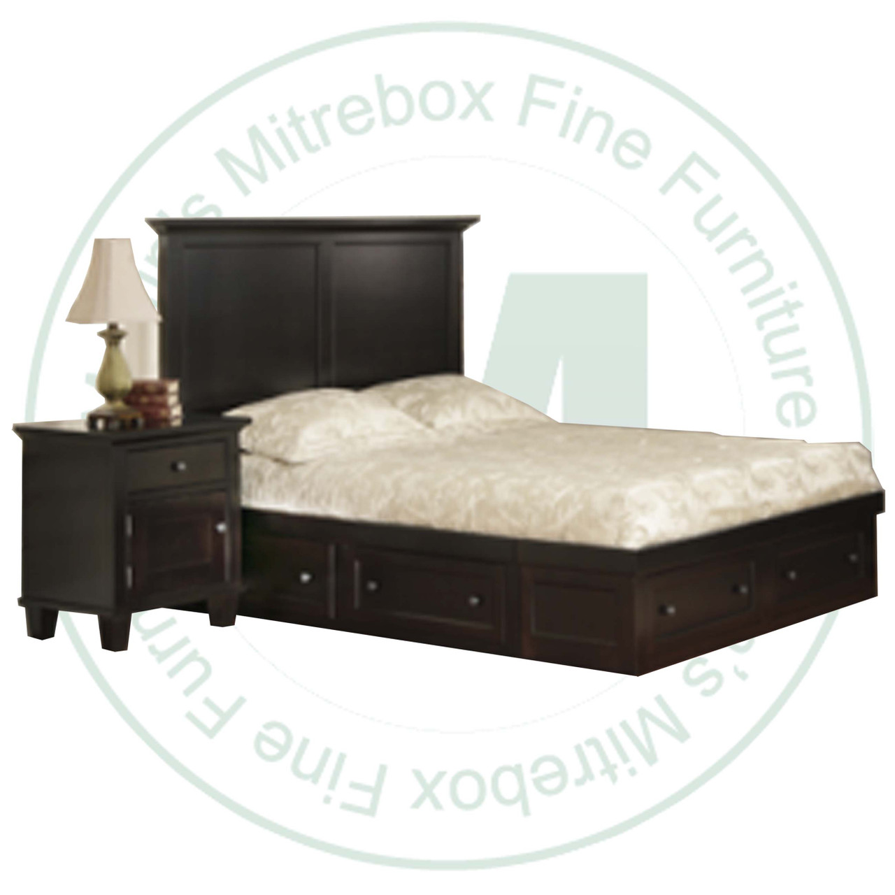 Wormy Maple Georgetown 6 Drawer King Condo Bed