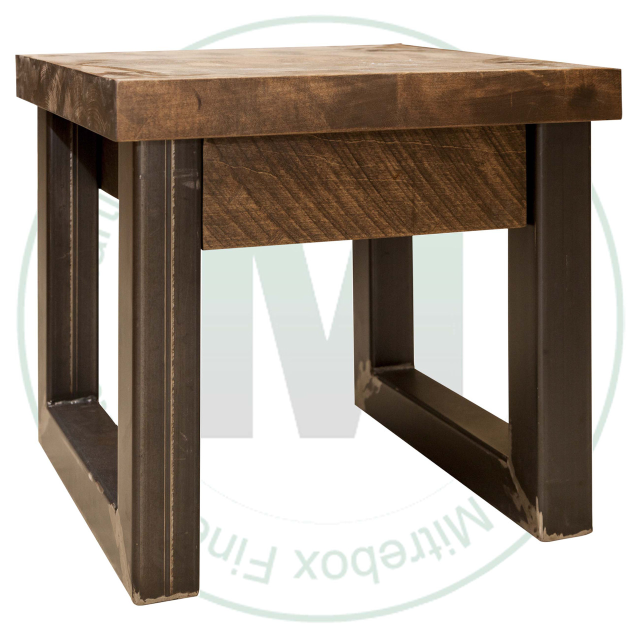 Wormy Maple T - L  Design End Table 24'' Deep x 24'' Wide x 22'' High