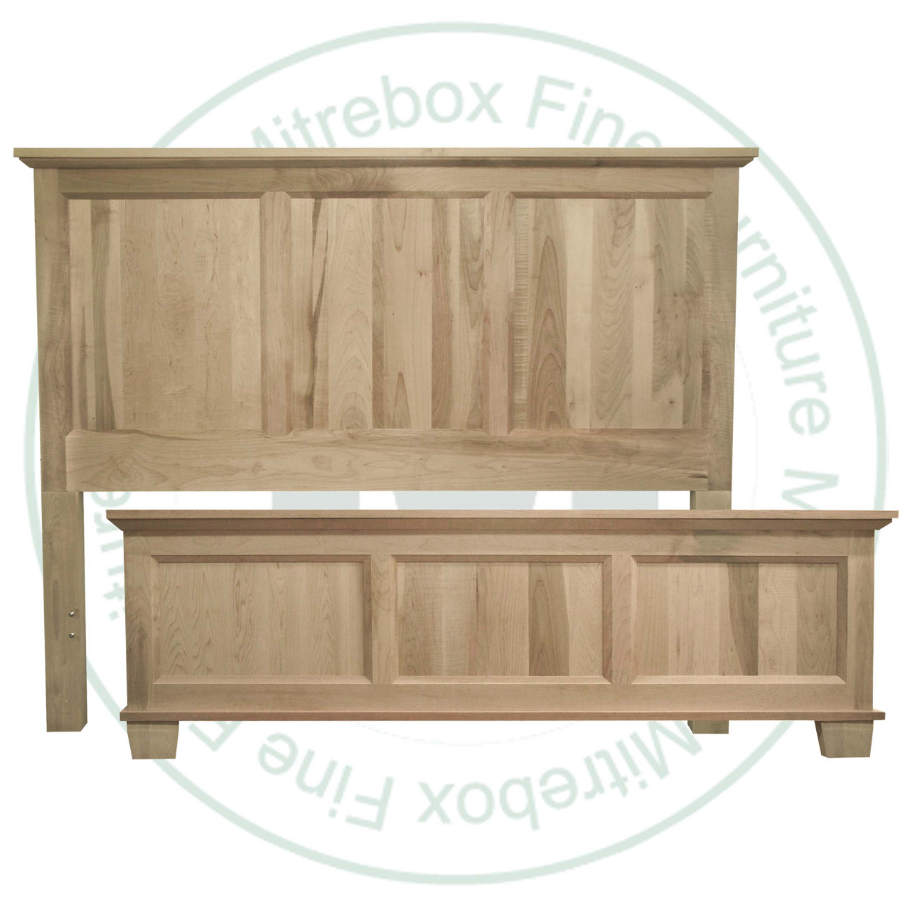 Wormy Maple Algonquin Double Bed With Low Footboard