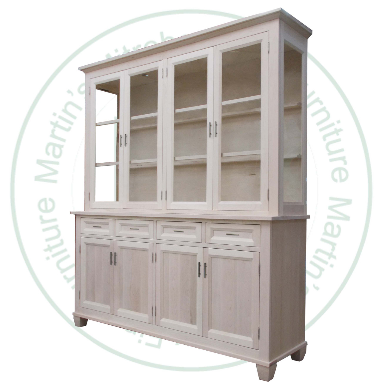 Wormy Maple Algonquin Hutch and Buffet 19'' Deep x 72'' Wide x 82'' High