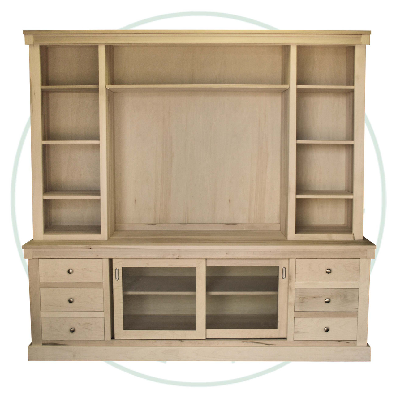 Maple Madrid TV With Hutch 84''W x 80''H x 20''D