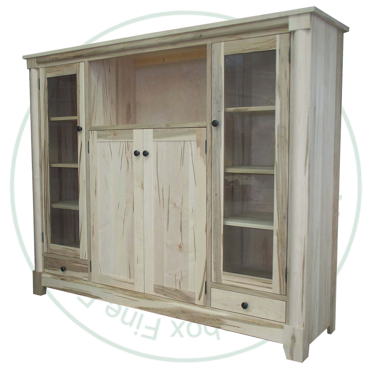 Wormy Maple Hudson China Cabinet 72''W x 60''H x 19.5''D