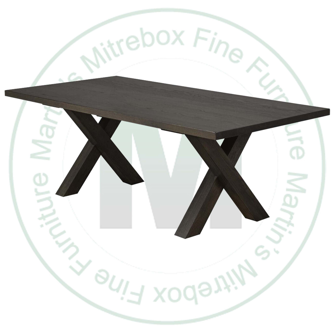Oak Maxmo Solid Top Double Pedestal Table 36''D x 120''W x 30''H With 2 - 16'' Extensions