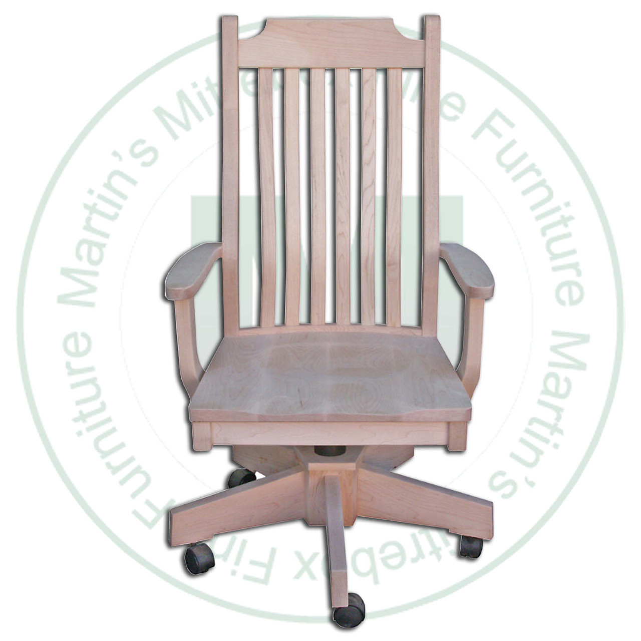 Oak Dickson Mission Office Chair Has Wood Seat