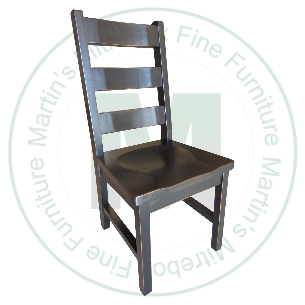 Oak Yukon Ladder Back Side Chair 00'' Deep x 40'' High x 18'' Wide