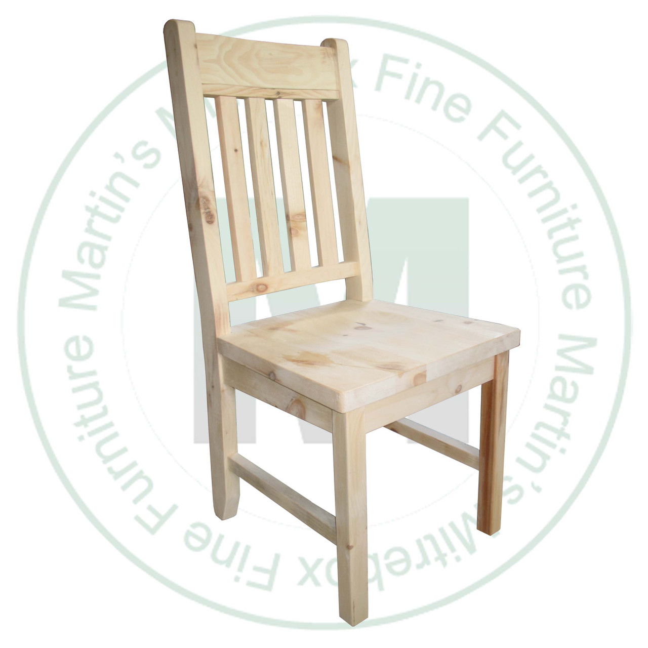 Wormy Maple Dakota Small Slat Back Side Chair 20''D x 20''W x 40''H
