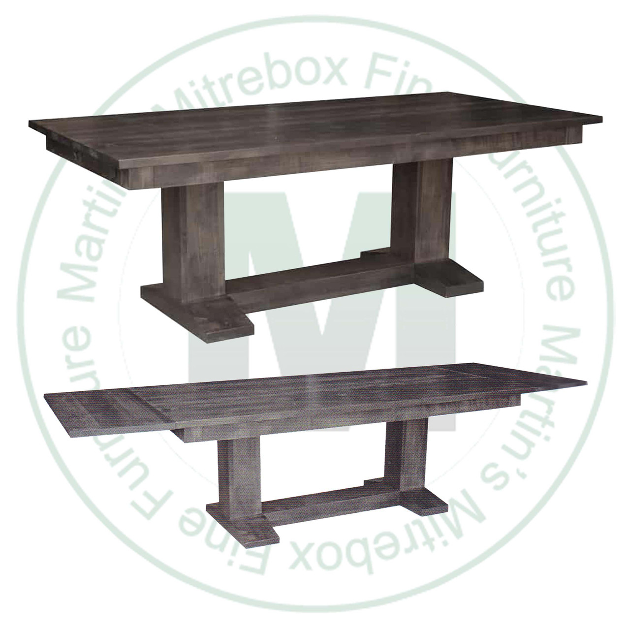 Oak Dakota Solid Top Pedestal Table 36'' Deep x 72'' Wide x 30'' High With 2 - 12'' Leaves.
