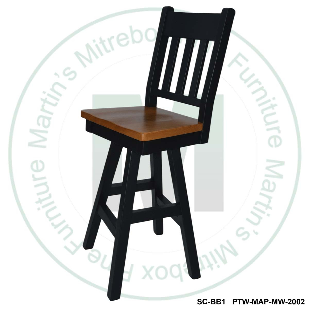 Maple Dakota 24'' Swivel Bar Chair