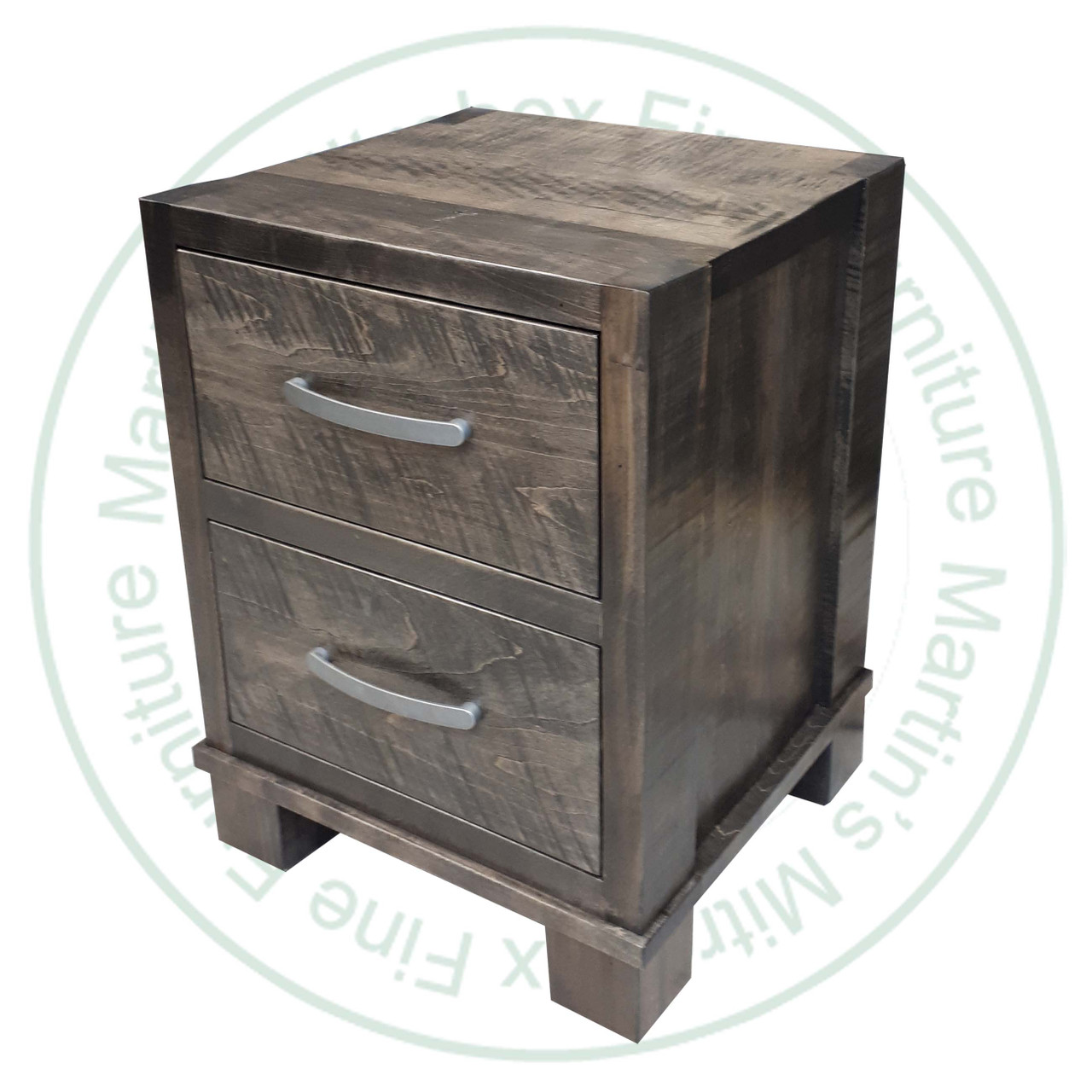 Maple Backwoods Millsawn Nightstand 18''D x 19''W x 25.5''H With 2 Drawers