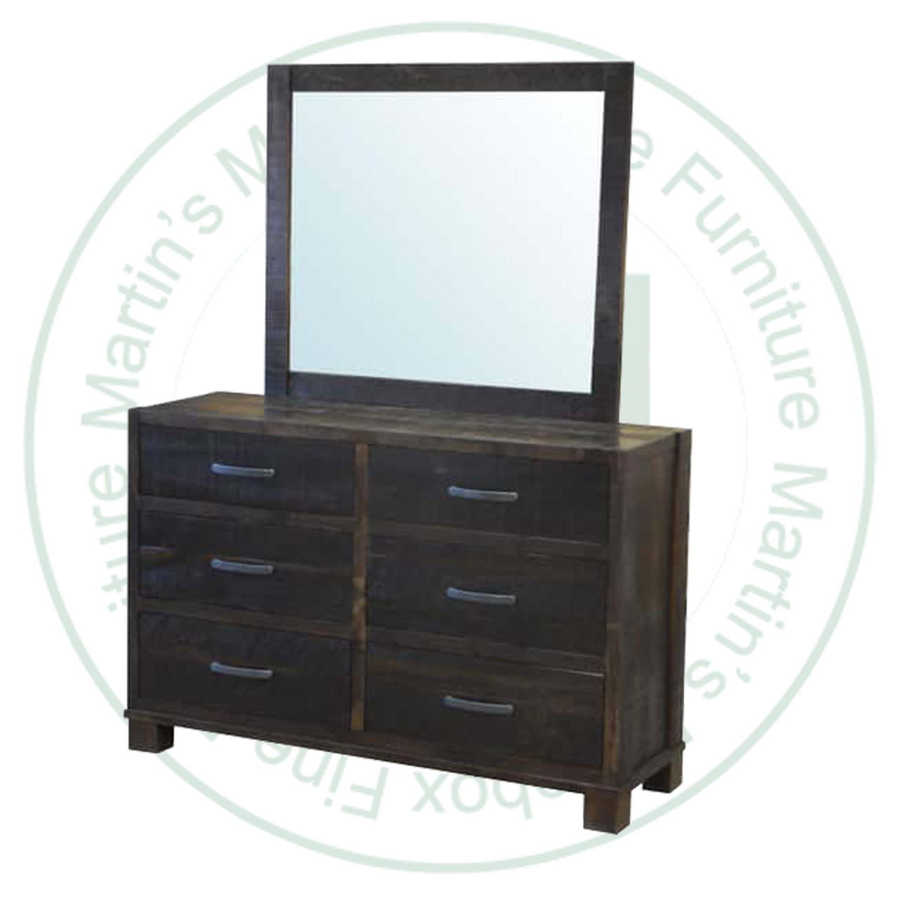 Pine Backwoods Millsawn Dresser 18''D x 54.5''W x 36''H With 6 Drawers