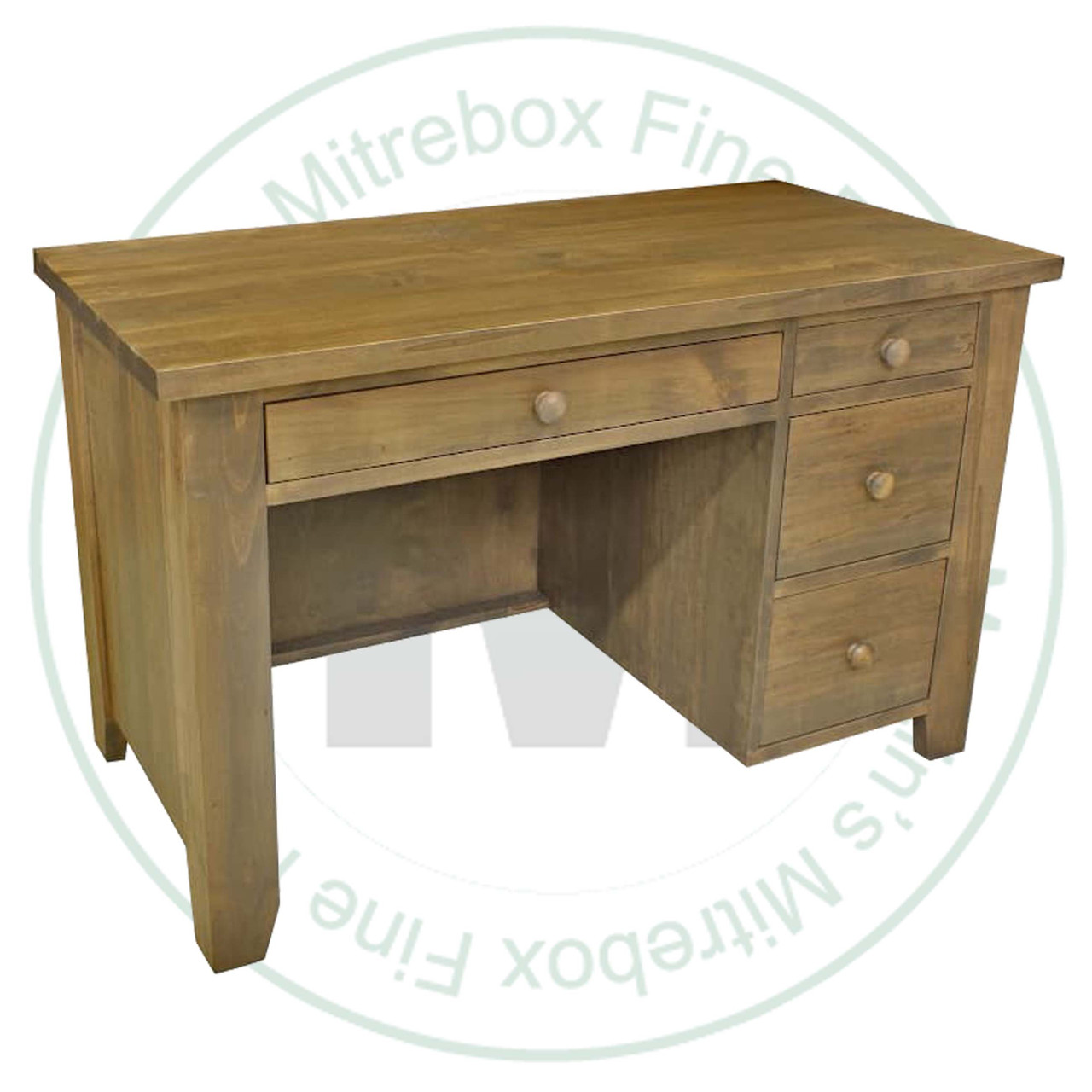 Wormy Maple Dakota Student Desk 24''D x 48''W x 30''H With 3 Drawers And Square Legs