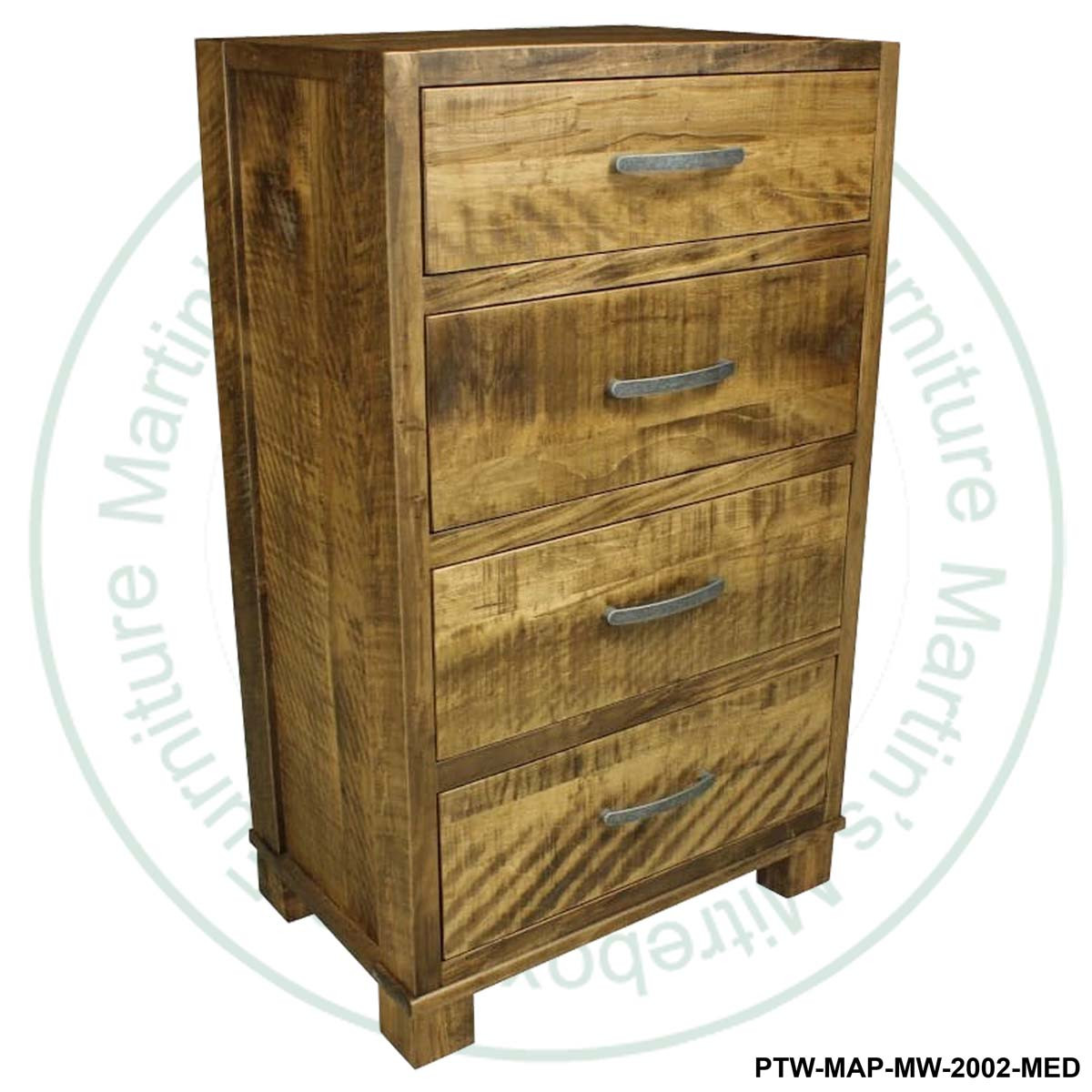 Wormy Maple Backwoods Mill sawn 4 Drawer Hi boy
