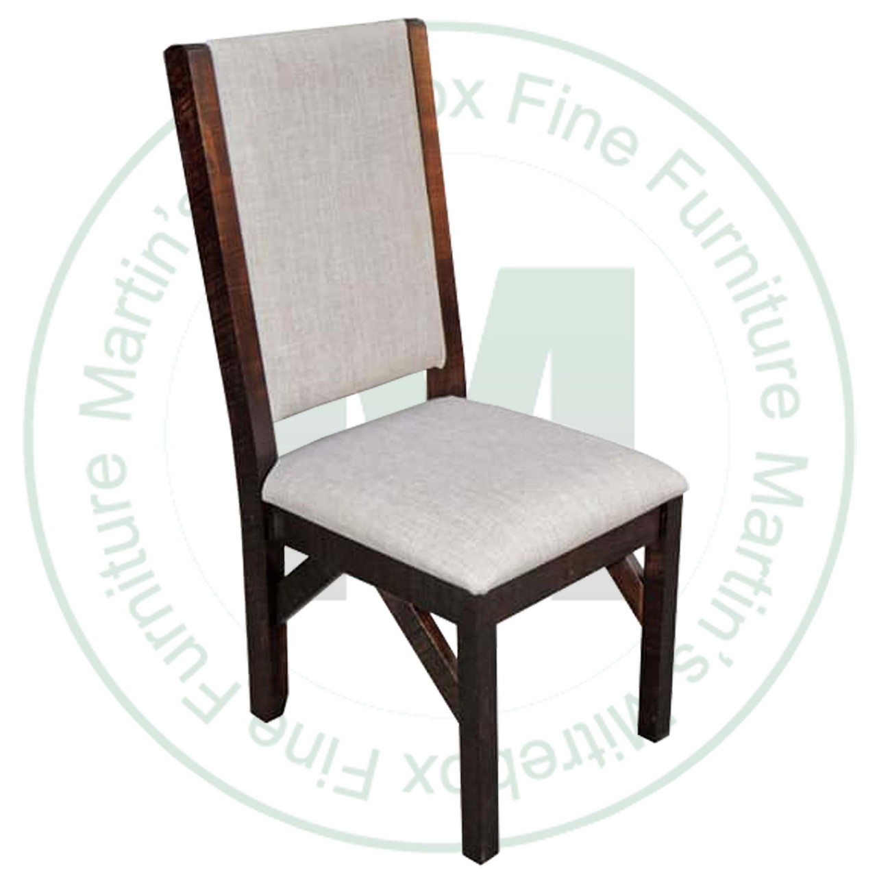 Wormy Maple Klondike Upholstered Side Chair 18'' Deep x 40'' High x 19'' Wide