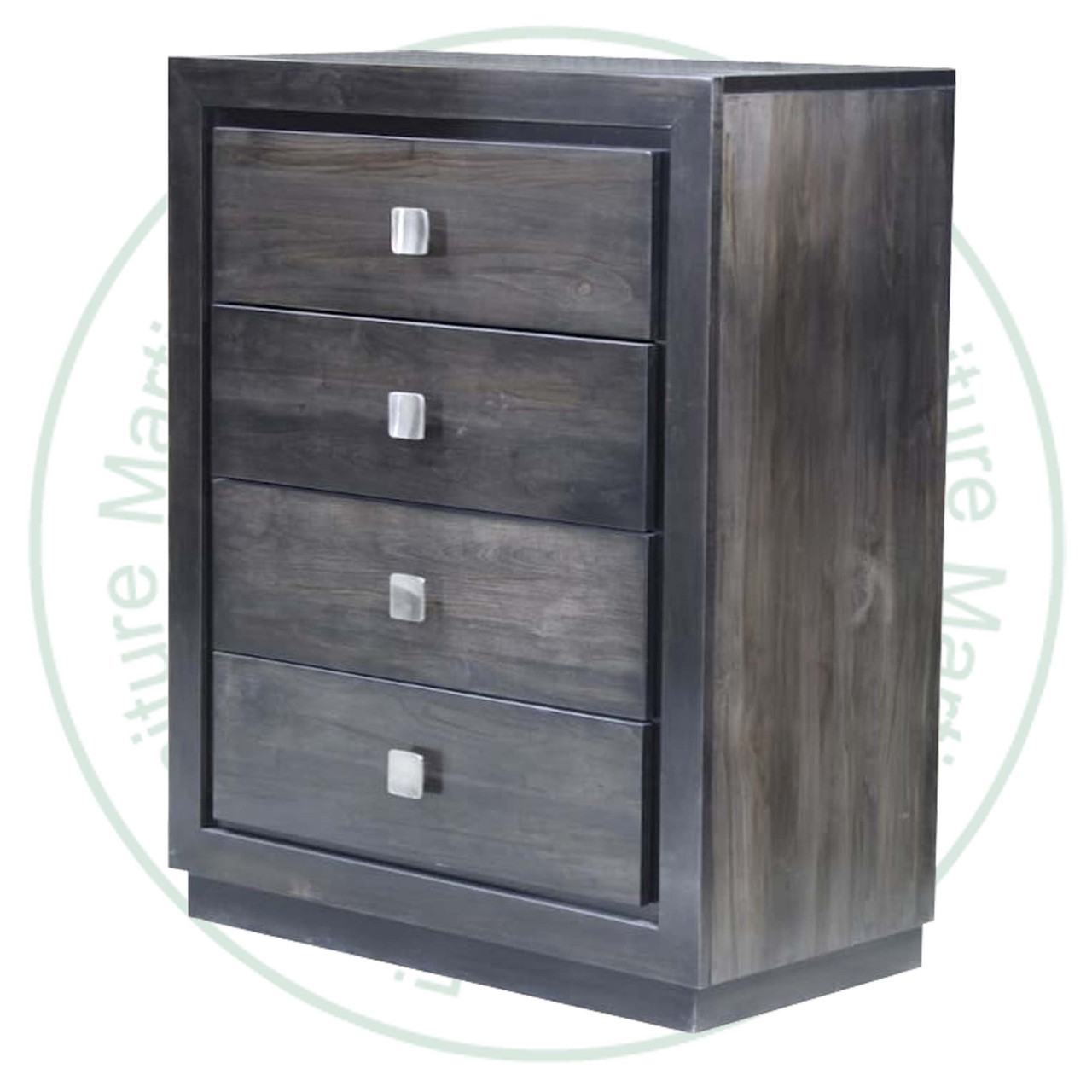 Pine Thornloe 4 Drawer Chest Of Drawers. Hi Boy Dimensions 19'' Deep x 36'' Wide x 45'' High. ( Texture : Smooth Sanded. Hardware : 121 Knobs. )
