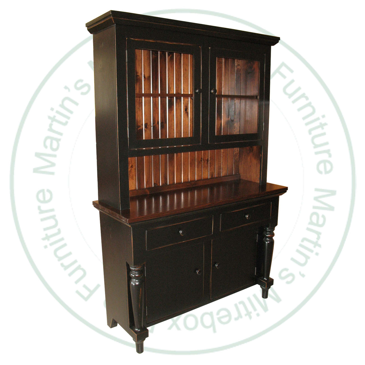 Maple Bevel Top Hutch And Buffet 19''D x 52''W x 79''H
