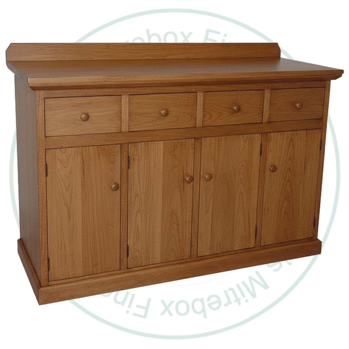 Oak Bevel Top 4 Door 4 Drawer Buffet