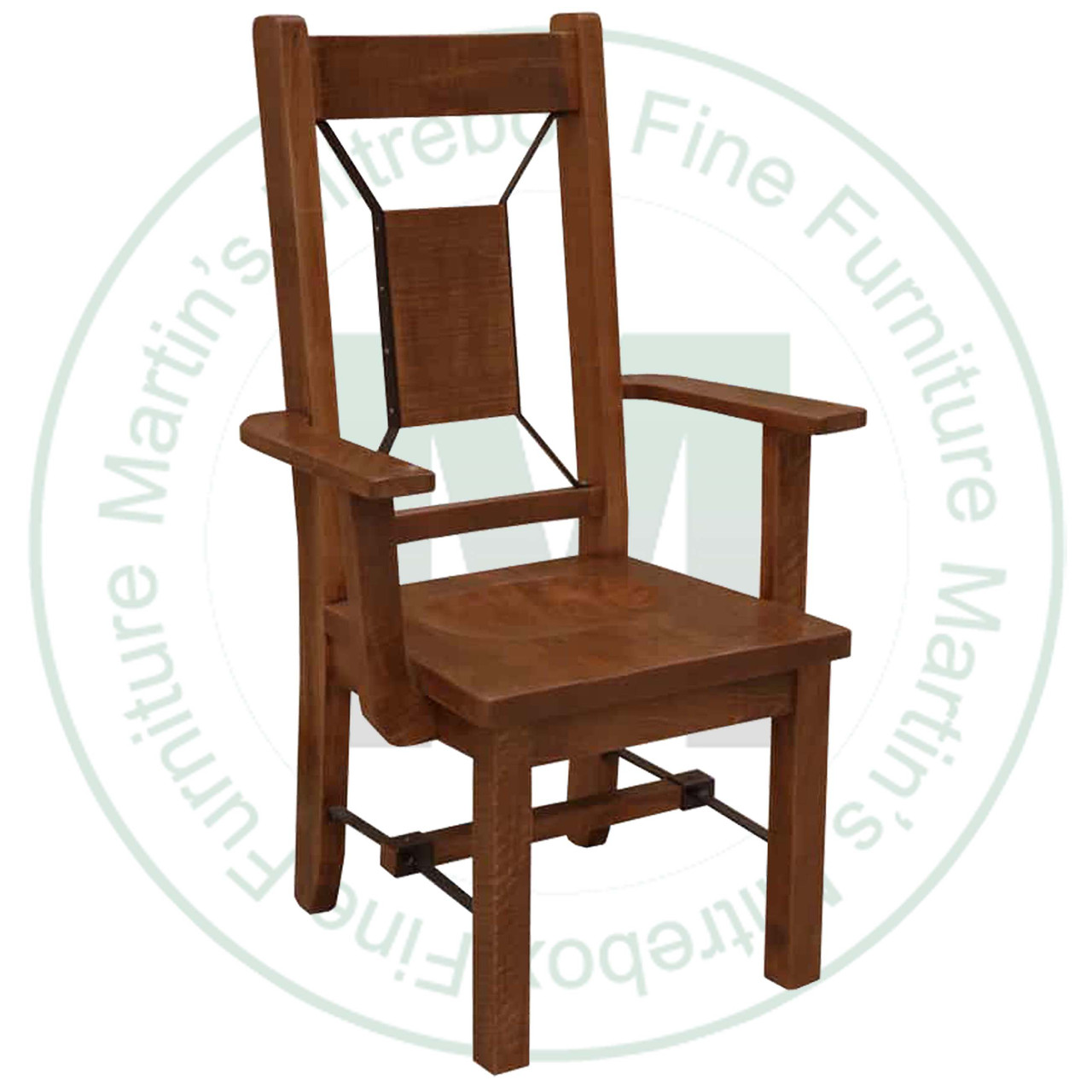Pine Millwright Arm Chair 20''D x 26''W x 44''H