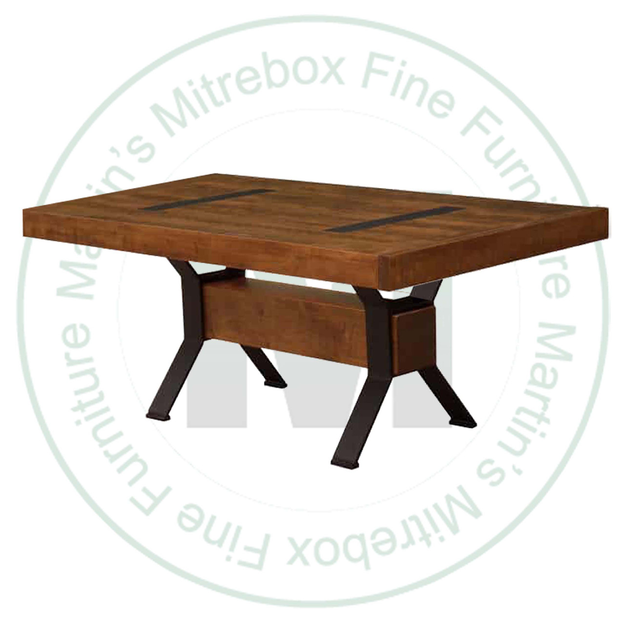 Oak Millwright Solid Top Pedestal Table 48''D x 60''W x 30''H