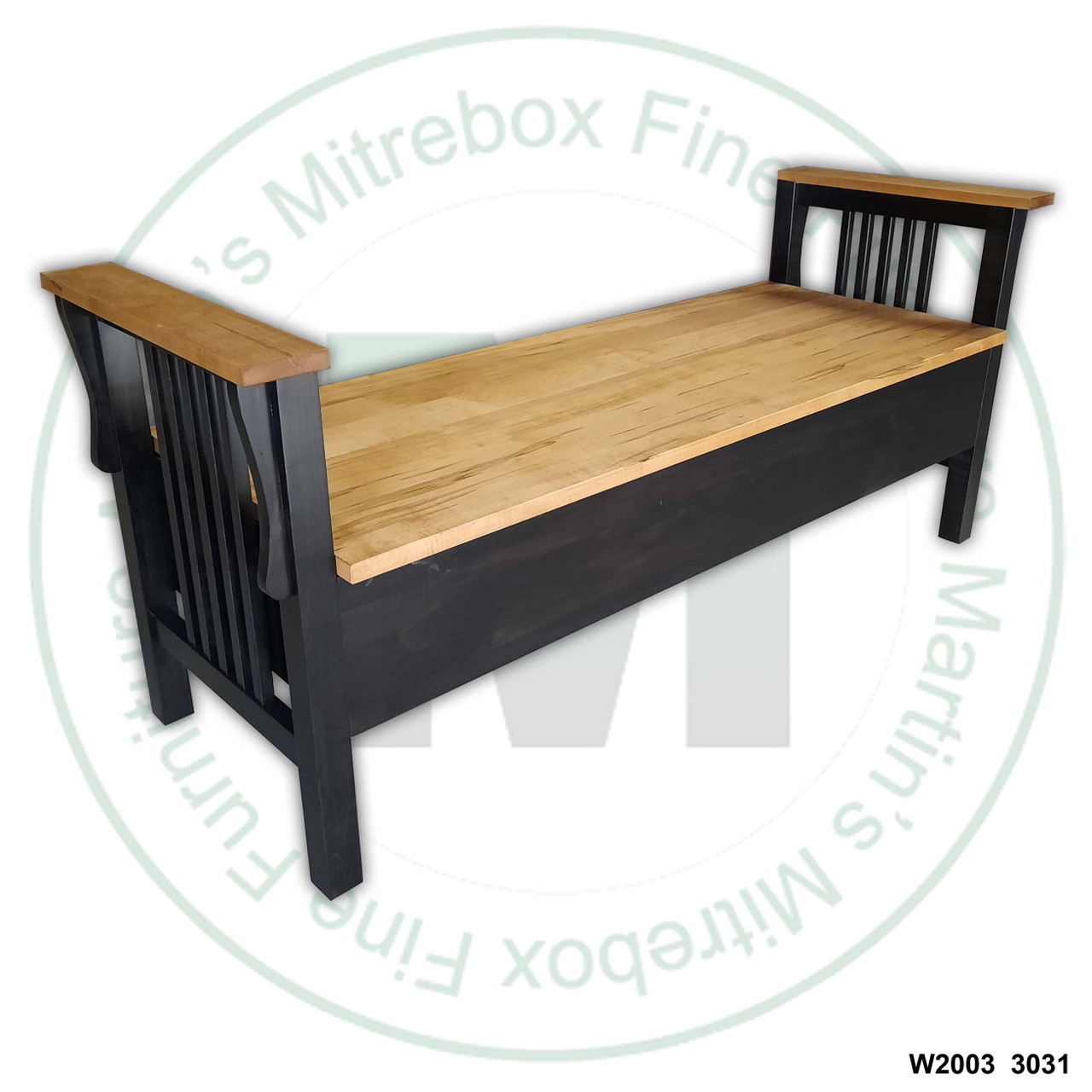 Pine Mission Storage Bench