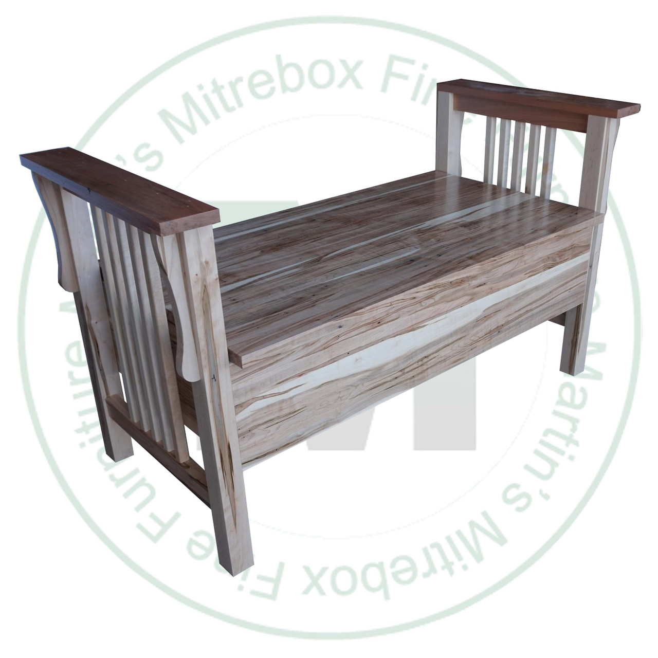 Pine Mission Storage Bench