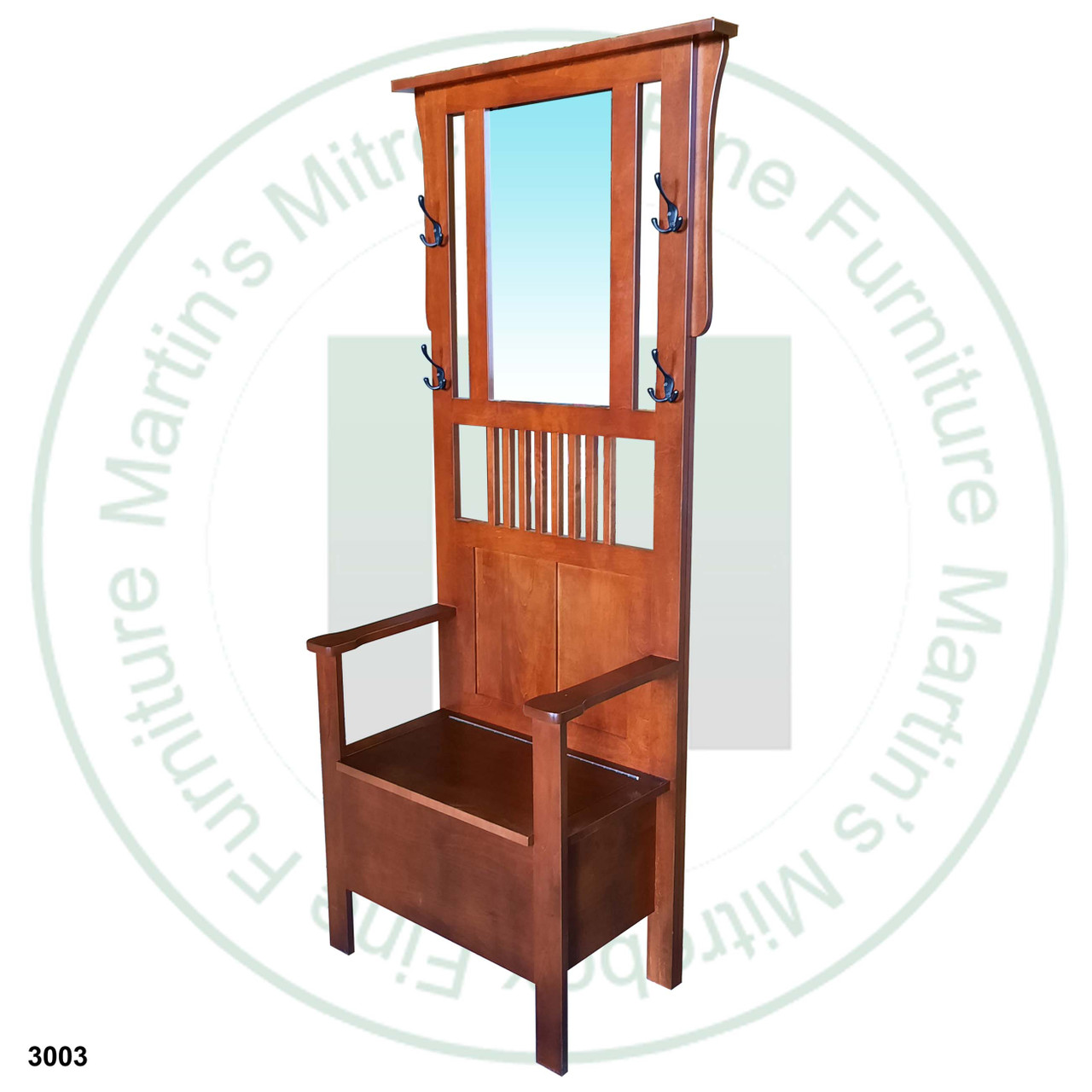 Pine Mission Hall Entrance Storage Seat