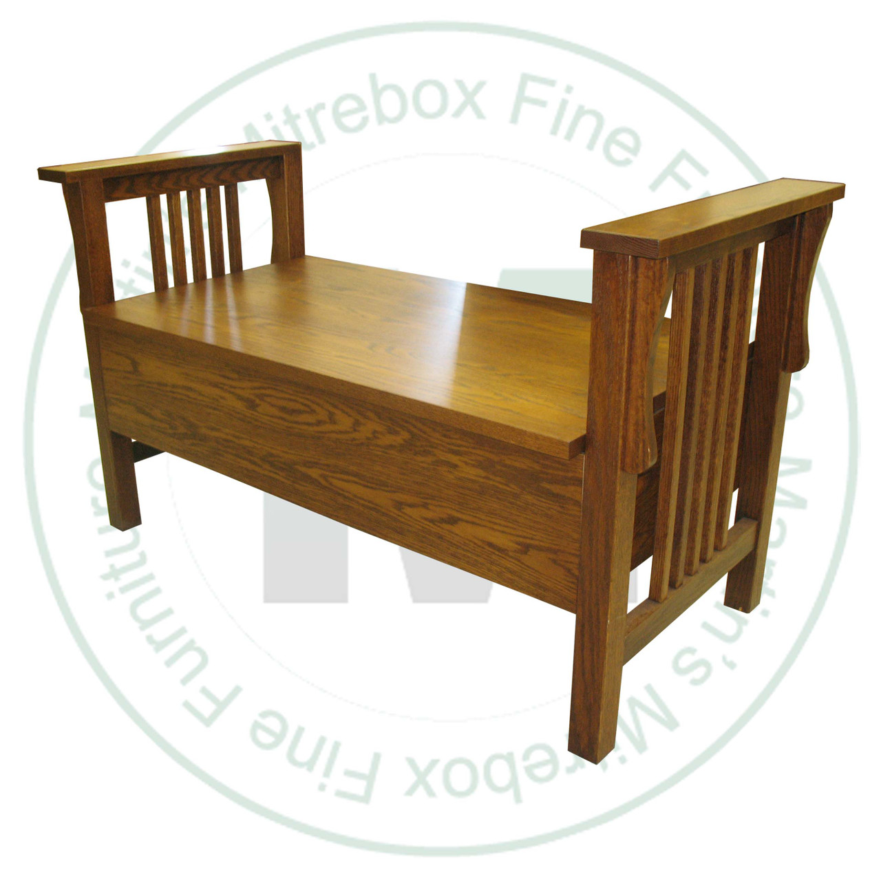 Oak Mission Storage Bench
