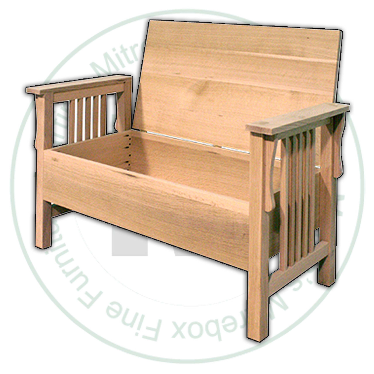 Oak Mission Storage Bench