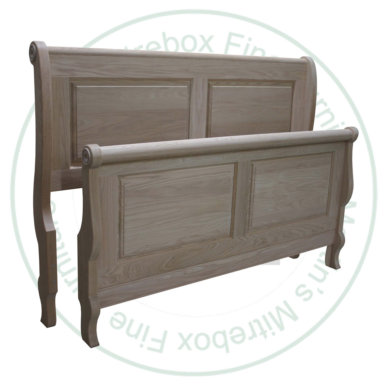 Maple King Sleigh Bed 48'' Headboard 32'' Footboard