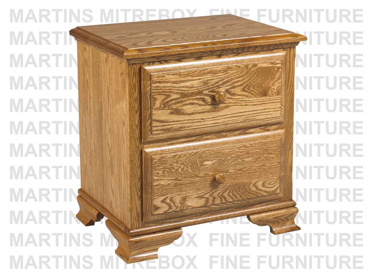 Oak Country Lane Night Stand 2 Drawers 18''D x 26''W x 28''H