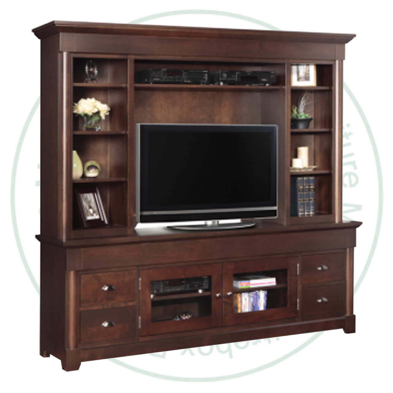 Maple Hudson Valley 86 Entertainment Cabinet With Hutch