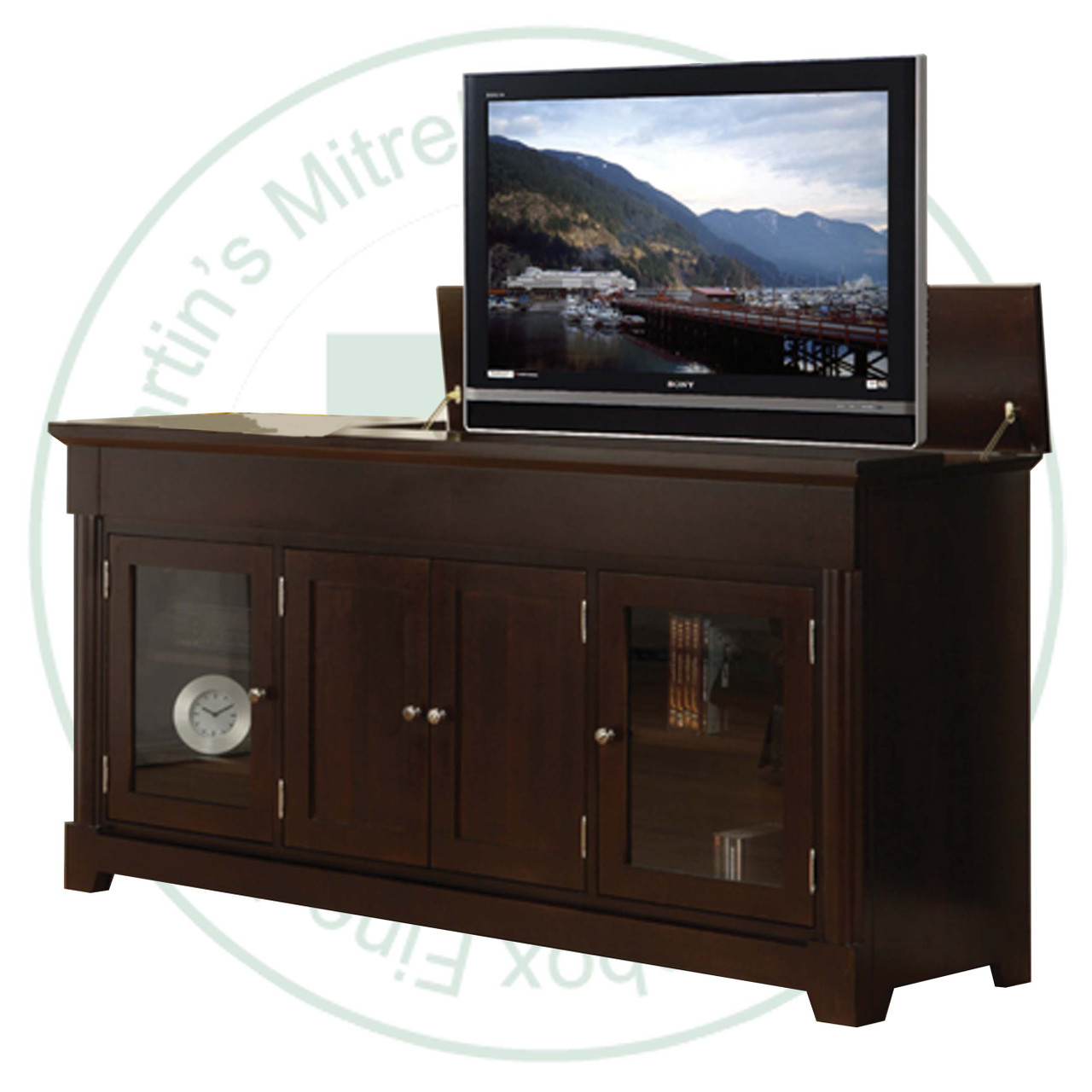 Oak Hudson Valley Entertainment Cabinet With 4 Doors