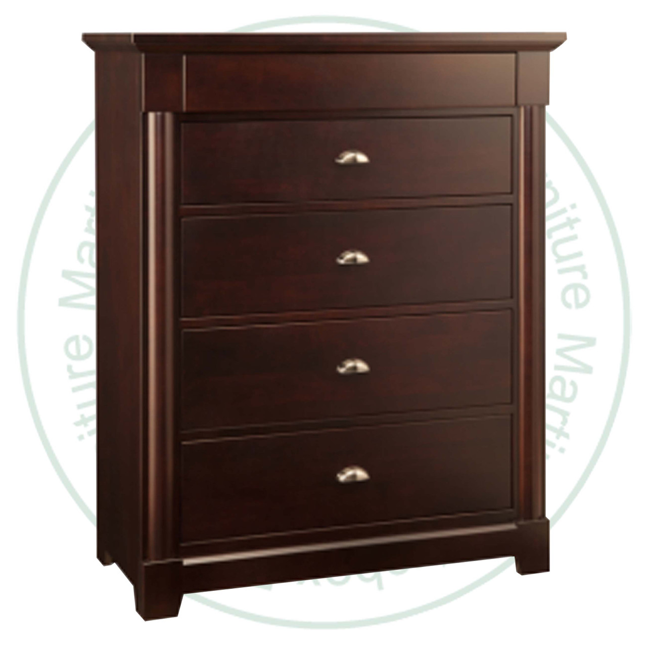 Wormy Maple Hudson Valley Chest of Drawers With 5 Drawers