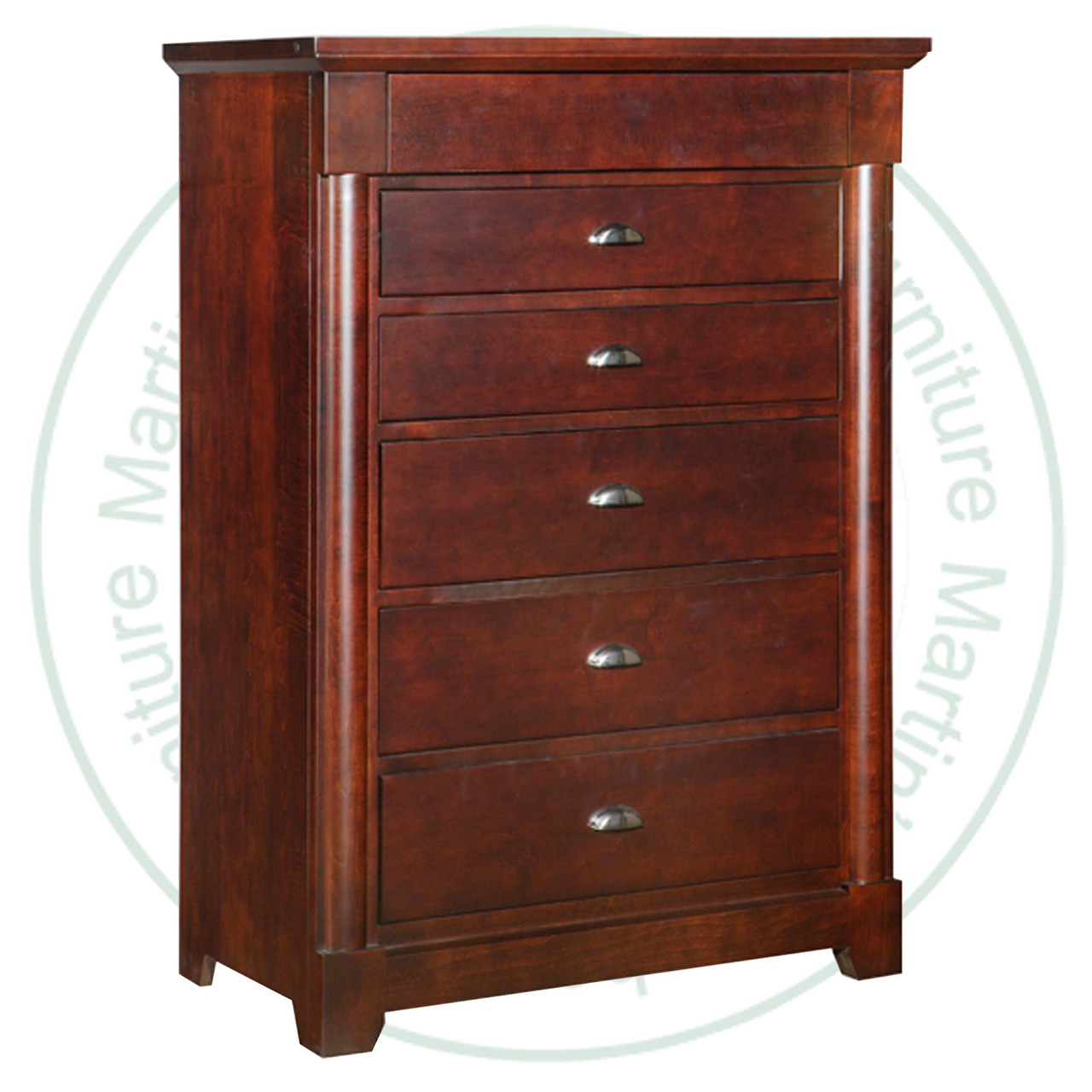 Wormy Maple Hudson Valley Chest of Drawers With 6 Drawers