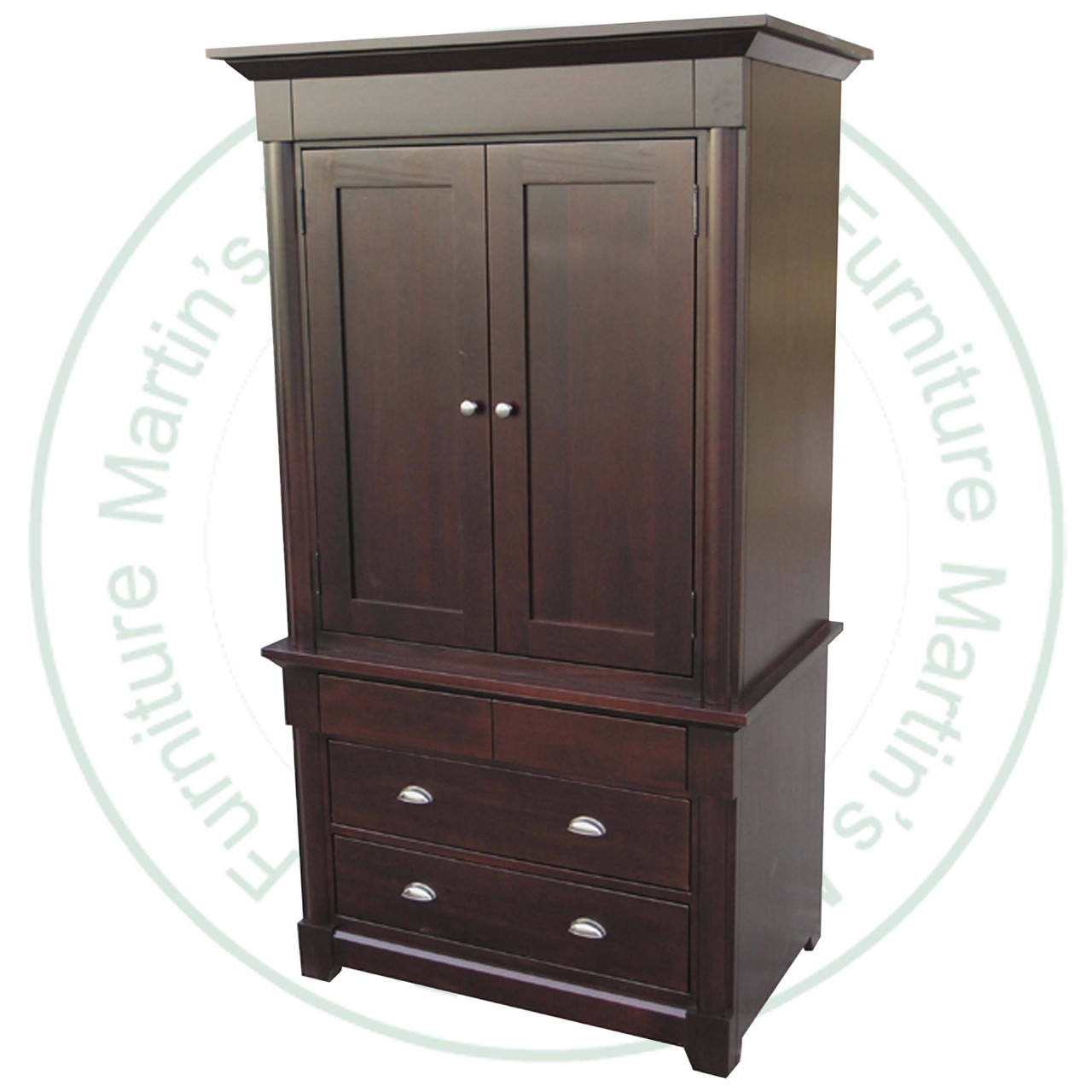 Wormy Maple Hudson Valley 2 Piece Armoire With 2 Doors 4 Drawers