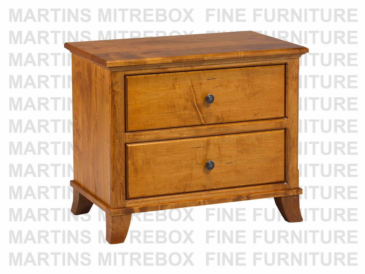 Maple Bourbon Nightstand 2 Drawers 18''D x 26''W x 28''H