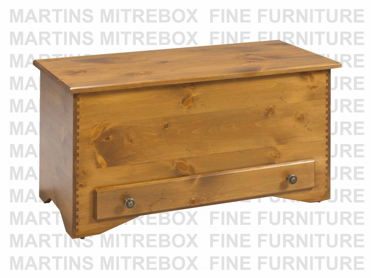 Maple Bourbon Blanket Box With Drawer 18''D x 37''W x 20''H