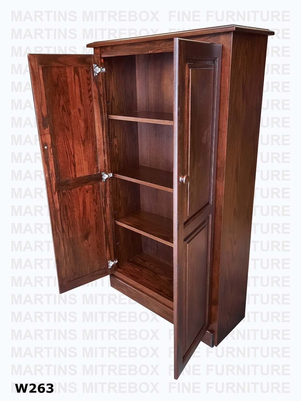 Wormy Maple Country Lane Double Jelly Cabinet 13''D x 35''W x 60''H